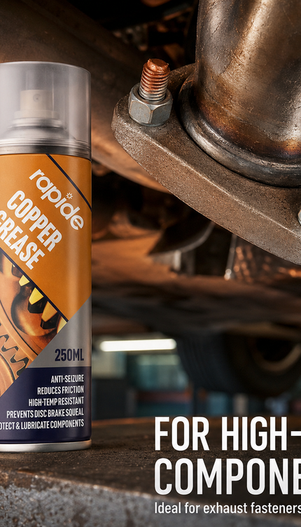 2x Rapide Copper Grease Spray 250ml Protects Lubricates Prevent Seizure Squeaks