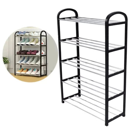 5 Tier Shoe Stand Rack Lightweight 20 Pairs Storage Compact Organizer Shelf