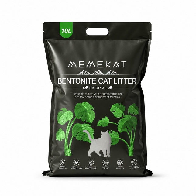 Bentonite Cat Litter Fast Clumping Unscented Dust Free Odour Control 10L