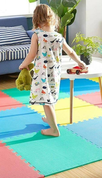 Color Eva Foam Mats Soft Floor Tiles Interlocking Kids Play Gym Exercise 60x60cm