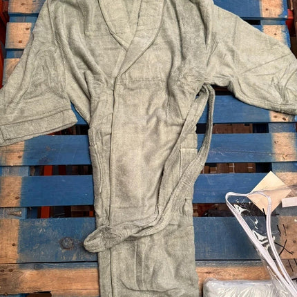 Unisex Cotton Terry Bathrobe Soft Towel Gown Dressing Robe Men Women