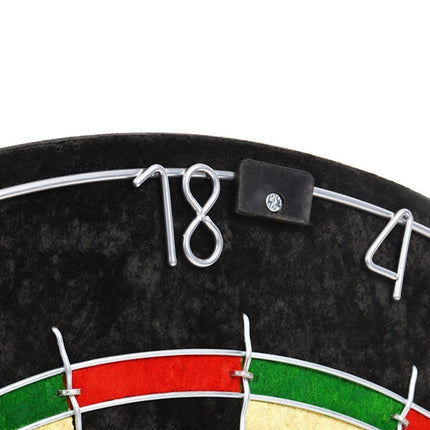 18" Bristle Dartboard Set With 6 x 18g Darts Round Wire Spider Jute Dart Board
