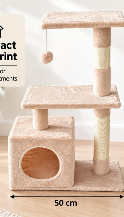85cm Cat Tree Tower Sisal Scratching Post Condo Perch Activity Centre for Cats