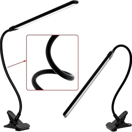 LED Clip Desk Lamp USB Reading Night Light Flexible  Adjustable Study Bed Lamp