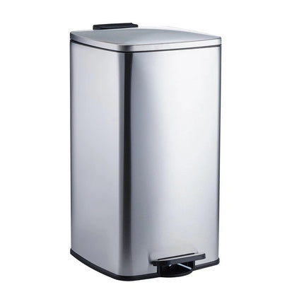Large Pedal Bin 50L Stainless Steel Kitchen Washroom Rubbish Waste Trash Can