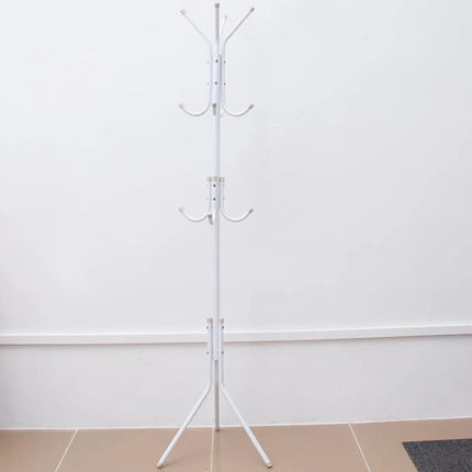 12-Hook Metal Coat Rack Stand Tree for Hats, Clothes, Umbrellas & Accessories