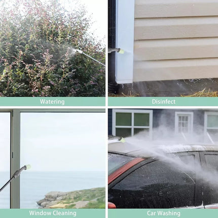 Electric Wand Sprayer With 5m Hose & Nozzles Battery Powered Rechargeable Wand