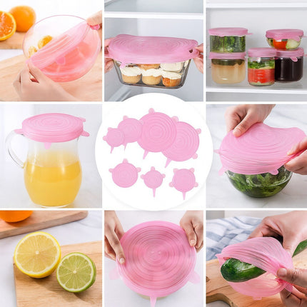 12 Pack Reusable & Flexible Silicone Food Covers
