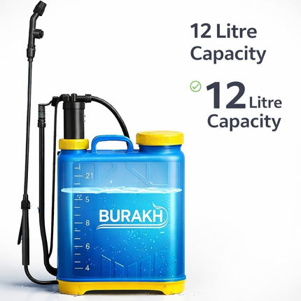 20/12L Knapsack Backpack Sprayer Manual High Pressure Pesticides Weed Killer
