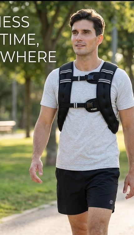 Weighted Vest 5kg 10kg Adjustable Running & home Gym Workouts No Bounce Training