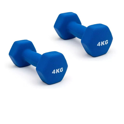 Neoprene Dumbbell Pair – 4kg Blue