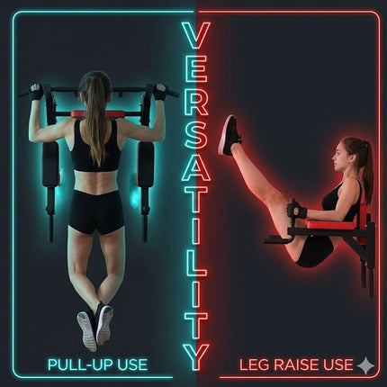 Pull Up Bar Wall Mounted Chin Up H-Duty Power Tower Dip Station Multifunctional