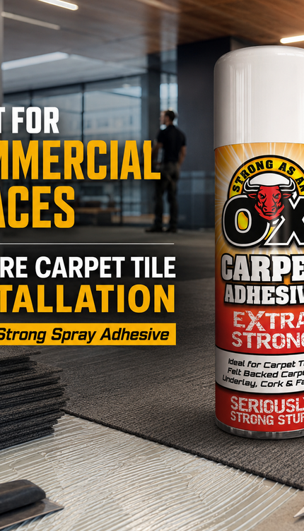 2 Pack Adhesive Glue Spray 500ml HeavyDuty Multi-Purpose Carpet Fabric Foam Tile