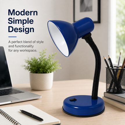 Study Desk Lamp Flexible Neck E27 40W Simple Design for Study Work Room Home