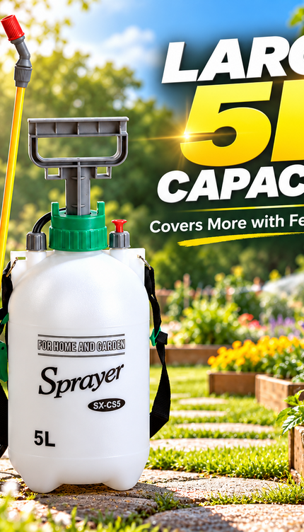 5L Garden Pressure Sprayer Pump Action Weed Killer Chemical Water Spray Bottle