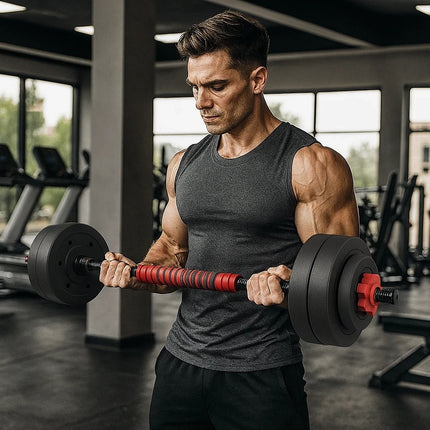 10kg Adjustable Dumbbell & Barbell Set