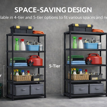 4/5 Tier Plastic Shelving Unit
