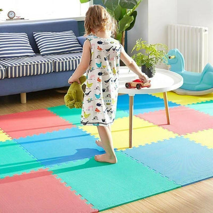 Color Eva Foam Mats Soft Floor Tiles Interlocking Kids Play Gym Exercise 60x60cm