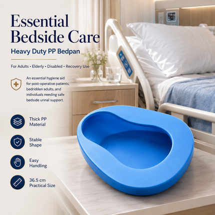 Unisex Bed Pan Elderly Disabled Bedridden Patients Spill Resistant Toilet Urinal