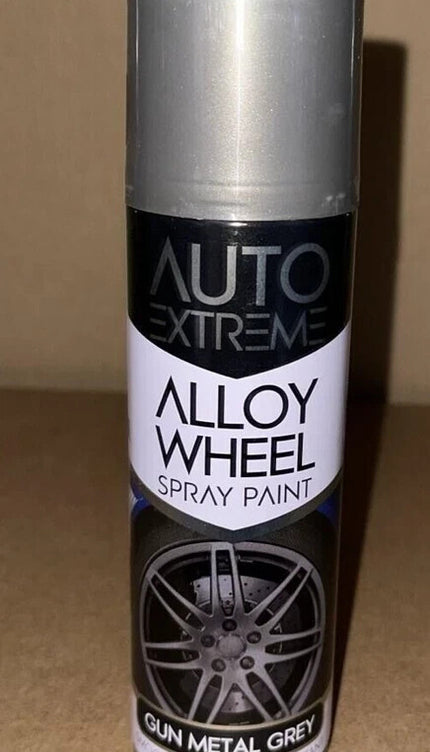 AX Alloy Wheel Spray Paint Gun Metal Grey Smooth Finish Fade Resistant 300ml