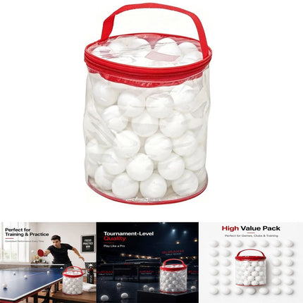 Table Tennis Balls 100 PCS ABS Durable Match Play&Training Practice 3 Star Balls