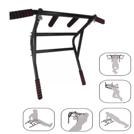 Pull Up Bar Wall Mounted Chin Up H Duty Power Tower Dip Station Multifunctional