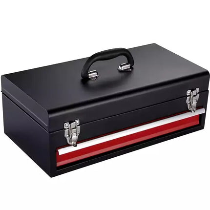 Lockable Tool box With 1 Drawer Portable Metal Tool Organizer Case Waterproof