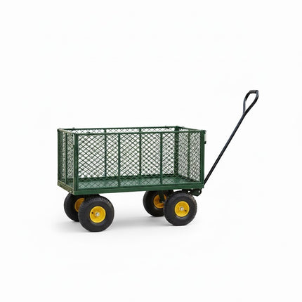 Garden Trolley TRAILER Deluxe High Sided Cart 500kg H Duty Festival Camping LARG