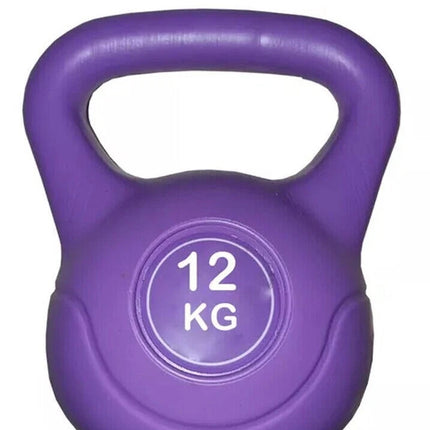 Vinyl Kettlebell Weight Set 4KG–20KG Cast Iron Gym Fitness Training Workout