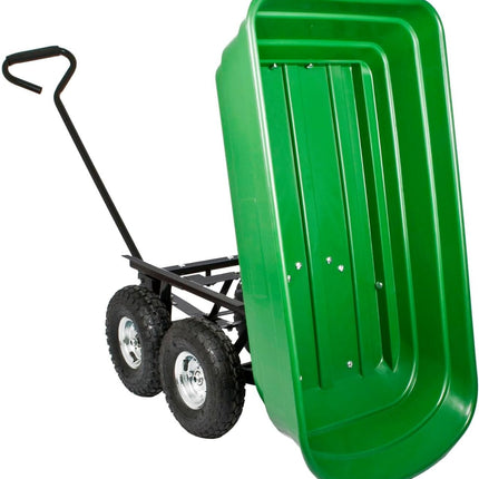 Garden Trolley Dump Cart Heavy Duty 300KG Tipping Wheelbarrow Truck Trailer 75L