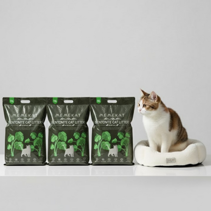 Bentonite Clumping Cat Litter Unscented Dust-Free Odor Control 10/20/30L