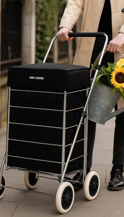 4 Wheel Shopping Cart Trolley Folding With Insulated Cooler Bag 60L Bag CaseUsed