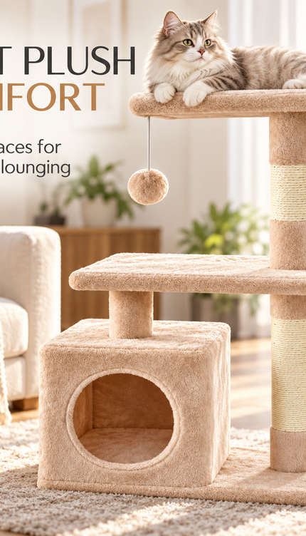 85cm Cat Tree Tower Sisal Scratching Post Condo Perch Activity Centre for Cats