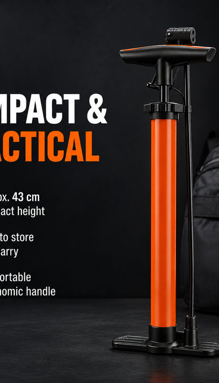 140 PSI Bike Floor Pump with Pressure Gauge