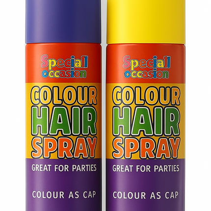 Hair Spray Temporary Rainbow Colour Party Halloween Cosplay Easy Wash - 200ML