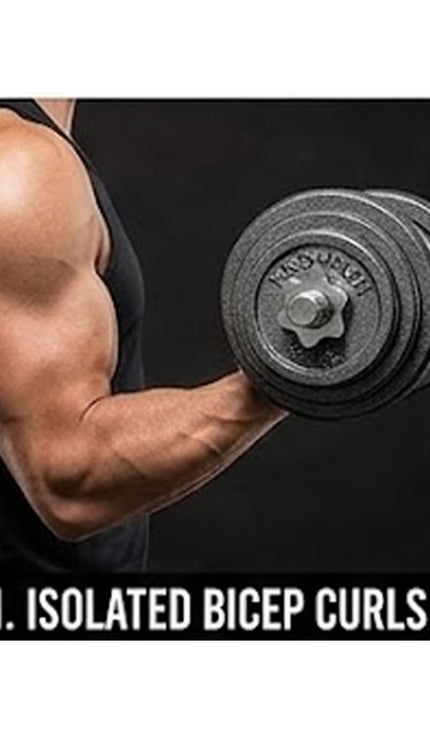 Cast Iron Adjustable Dumbbells & Barbell Set 20Kg Durable for Men & Women