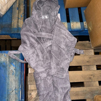 Unisex Cotton Terry Bathrobe Soft Towel Gown Dressing Robe Men Women