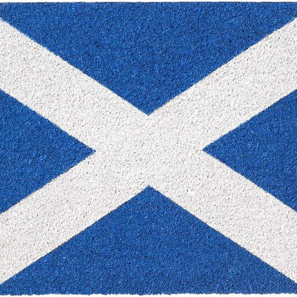 Coir Door Mat ST ANDREWS CROSS Outdoor Boot Scraper Non Slip Doormat 60x40CM