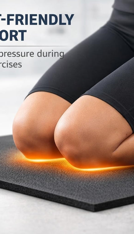 Yoga Mat Thick 10mm Non-Slip PVC Exercise Floor Mat For Gym Pilates & Home