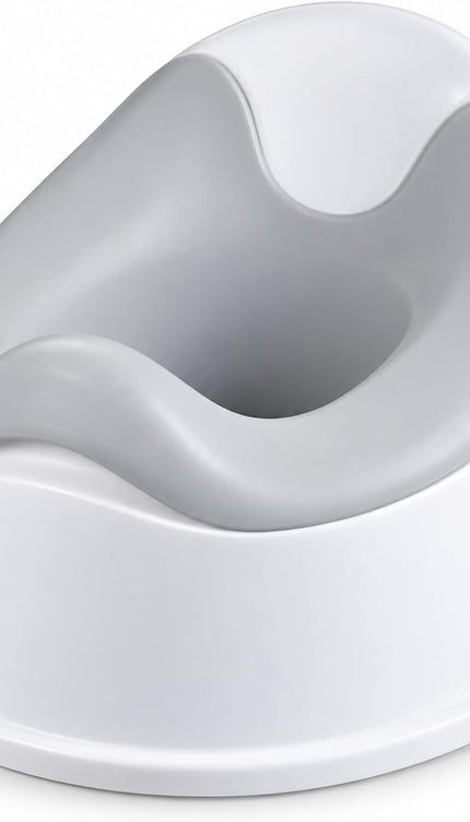 Toddler Potty Training Chair Baby Toilet Trainer High Back Easy Clean White Grey