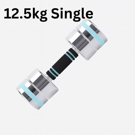 Dumbbell 12.5kg Chrome Steel Anti Slip Grip Ultra Compact Exercise Fitness Gym