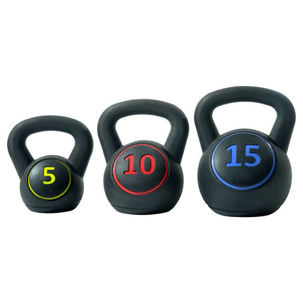 Kettlebell Weight Set 3pcs Weight Lifting Exercise 30LB Home Gym Fitness Workout