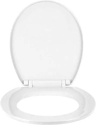 Universal Toilet Seat White Plastic Oval Soft Close Bathroom Seat with Fittings