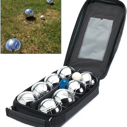 French Boules Set Pack Of 8 Outdoor Garden Beach Petanque Ball Game & Carry Case