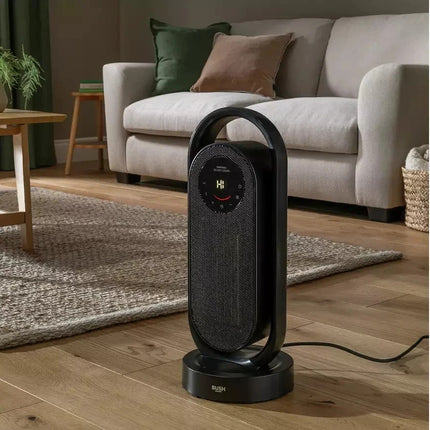 Bush Tower Fan Heater 2kW Dual Oscillating 4 Heat Setting For Home - NEW