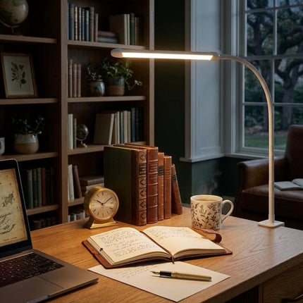 LED Desk Lamp with Clamp Stepless Dimming Modes 2700-6000K Office Desk WorkLight
