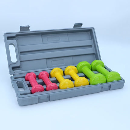 6KG Neoprene Hex Dumbbell Hand Weight Sets with Carry Case Anti-roll Anti-Slip