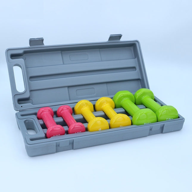 6KG Neoprene Hex Dumbbell Hand Weight Sets with Carry Case Anti-roll Anti-Slip