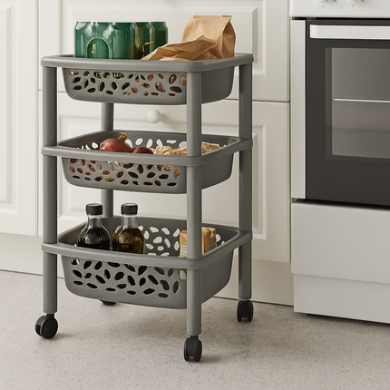 3/4 Tier Grocery Storage Trolley