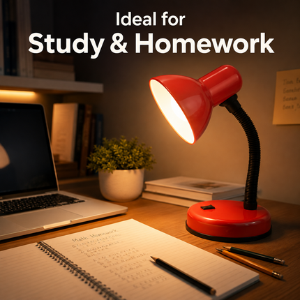 Study Desk Lamp Flexible Neck E27 40W Simple Design for Study Work Room Home